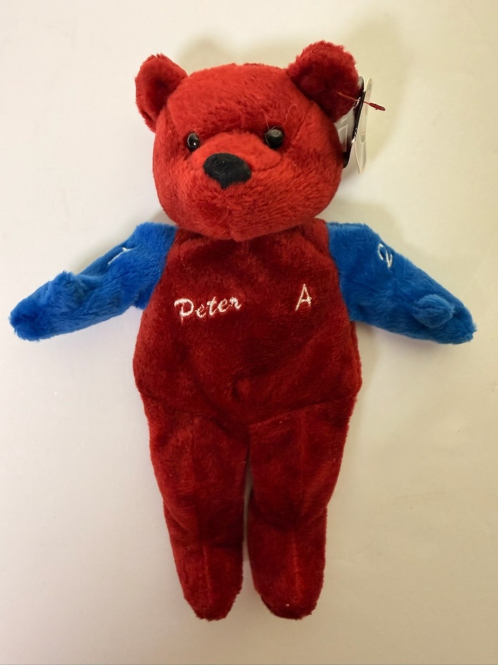 Salvino Bammers Red and Blue Plush Teddy Bear Peter Forsberg 21